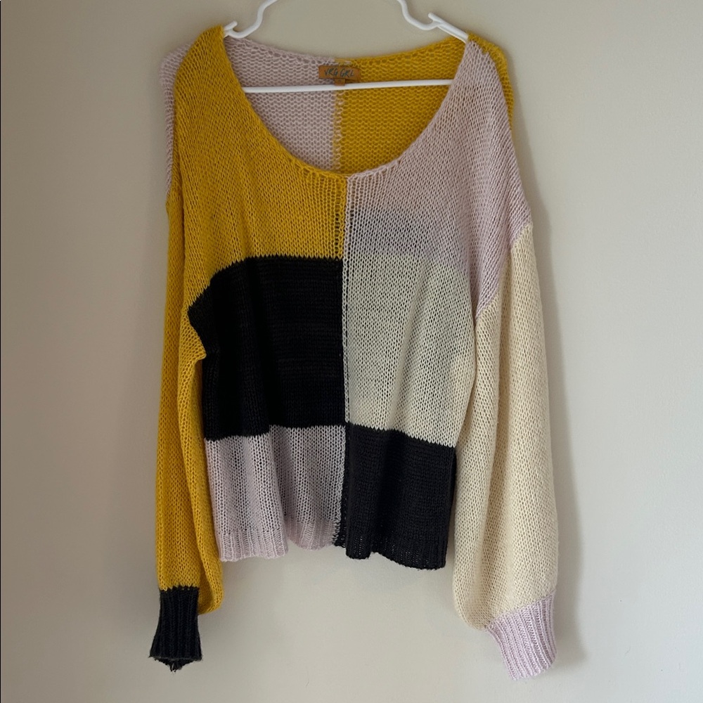 Vrg Grl Multicolor Knit Sweater Size Small